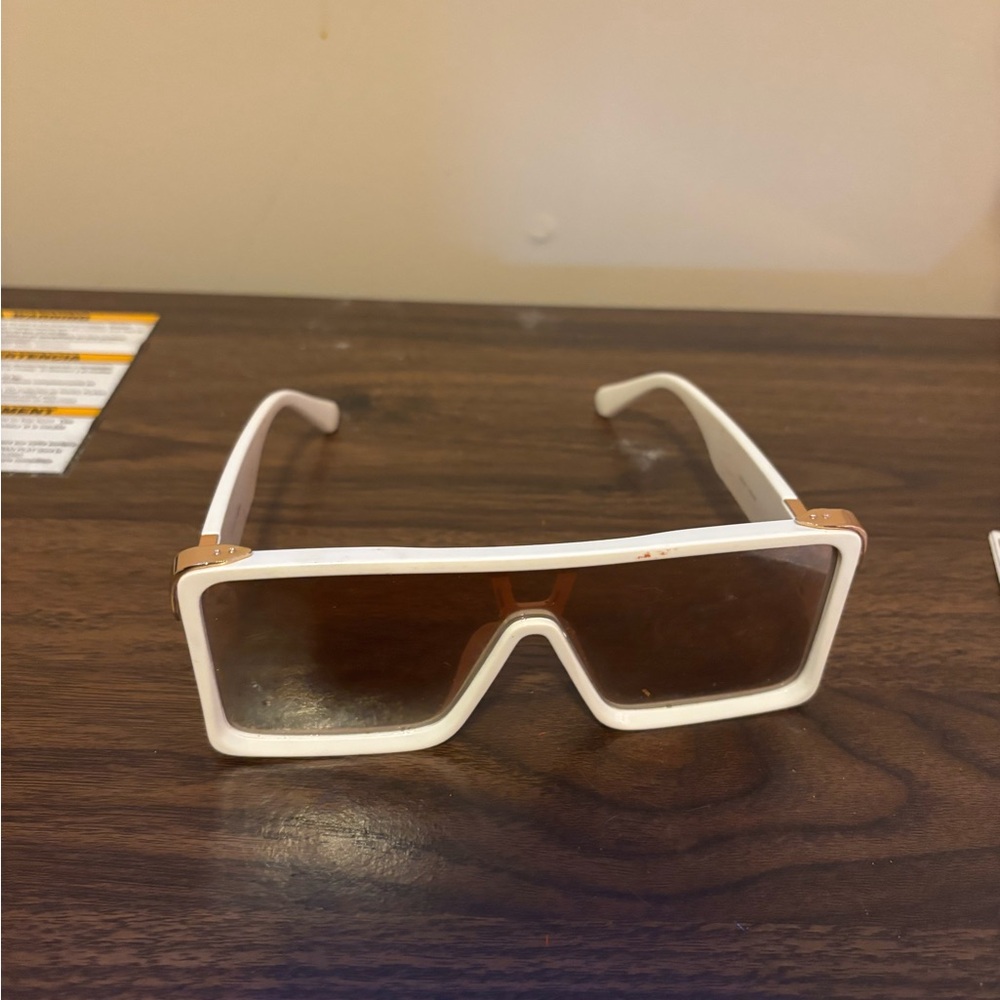 White and rose gold sunglasses